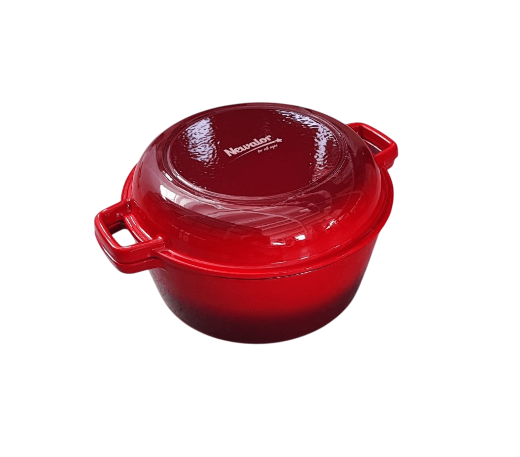 Cratita fonta emailata cu capac fonta 26cm