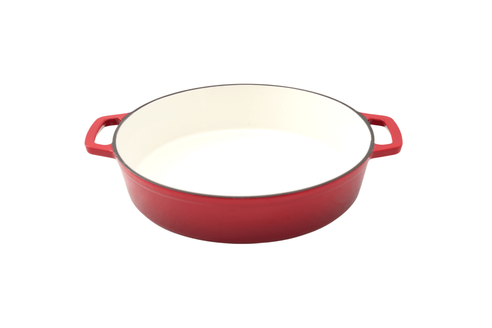 Cratita joasa din fonta emailata cu capac inox 40cm - 8 l — imaginea 2