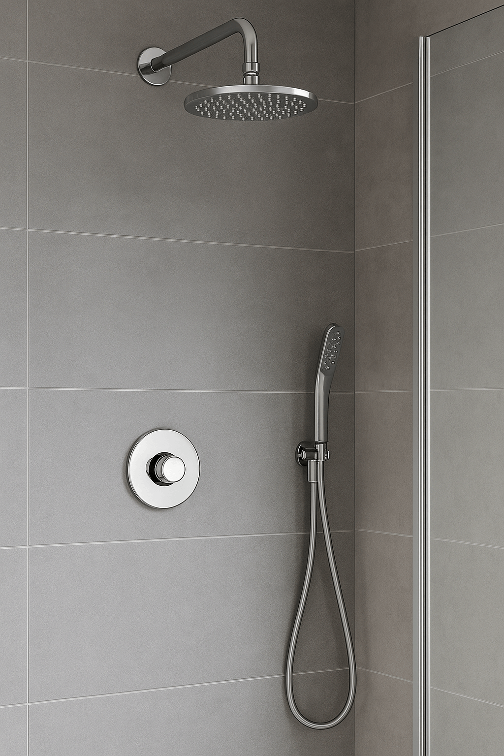 Comutator dus Remer Rubinetterie Tempor TE30, design minimalist, finisaj cromat, alama sanitara — imaginea 4