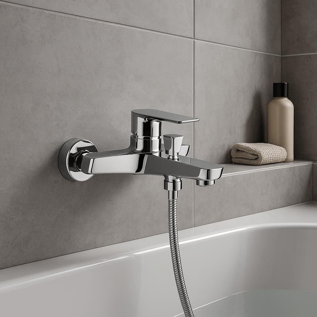 Baterie de cada Remer Rubinetterie Infinity I05, aparenta, monocomanda, comutator dus,,aerator, cartus ceramic, alama — imaginea 3