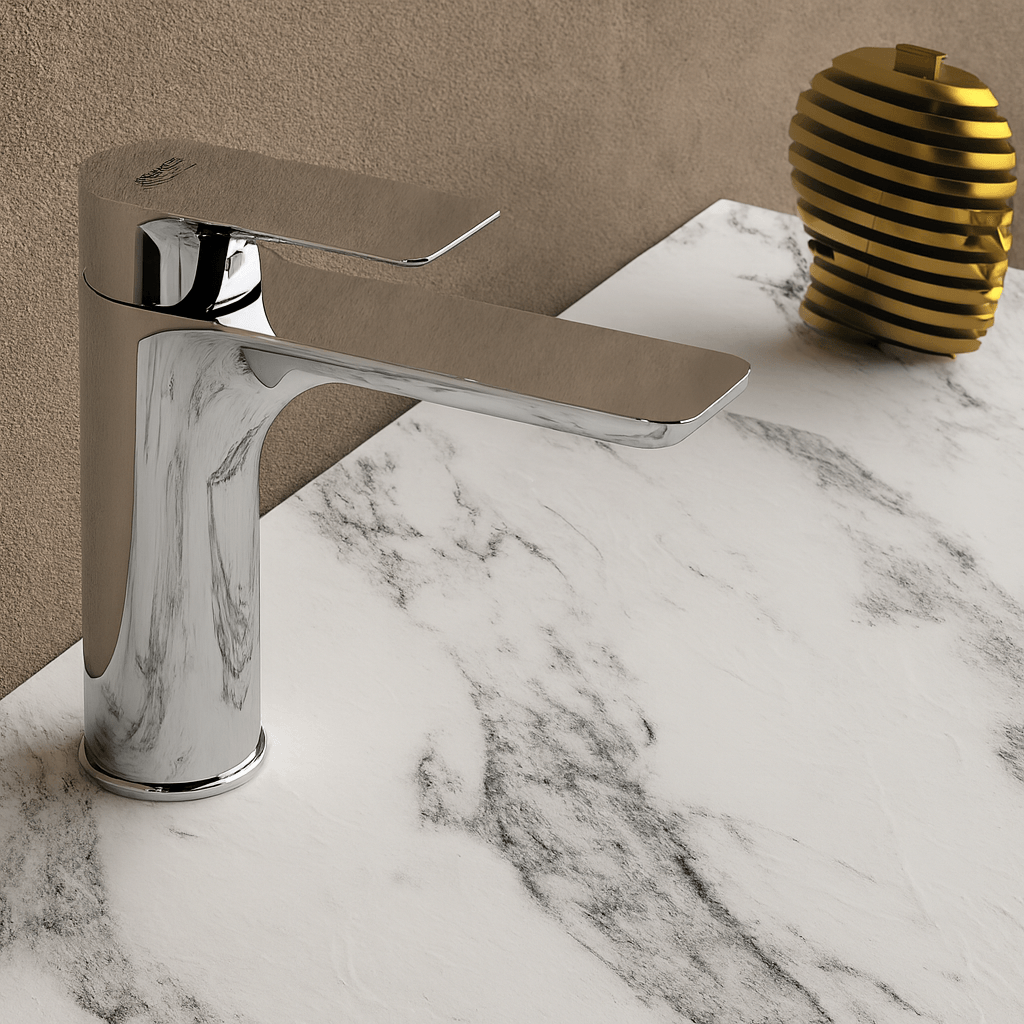 Baterie lavoar Remer Rubinetterie Infinity I11, monocomanda, cartus ceramic, aerator, aspect minimalist, alama sanitara — imaginea 2