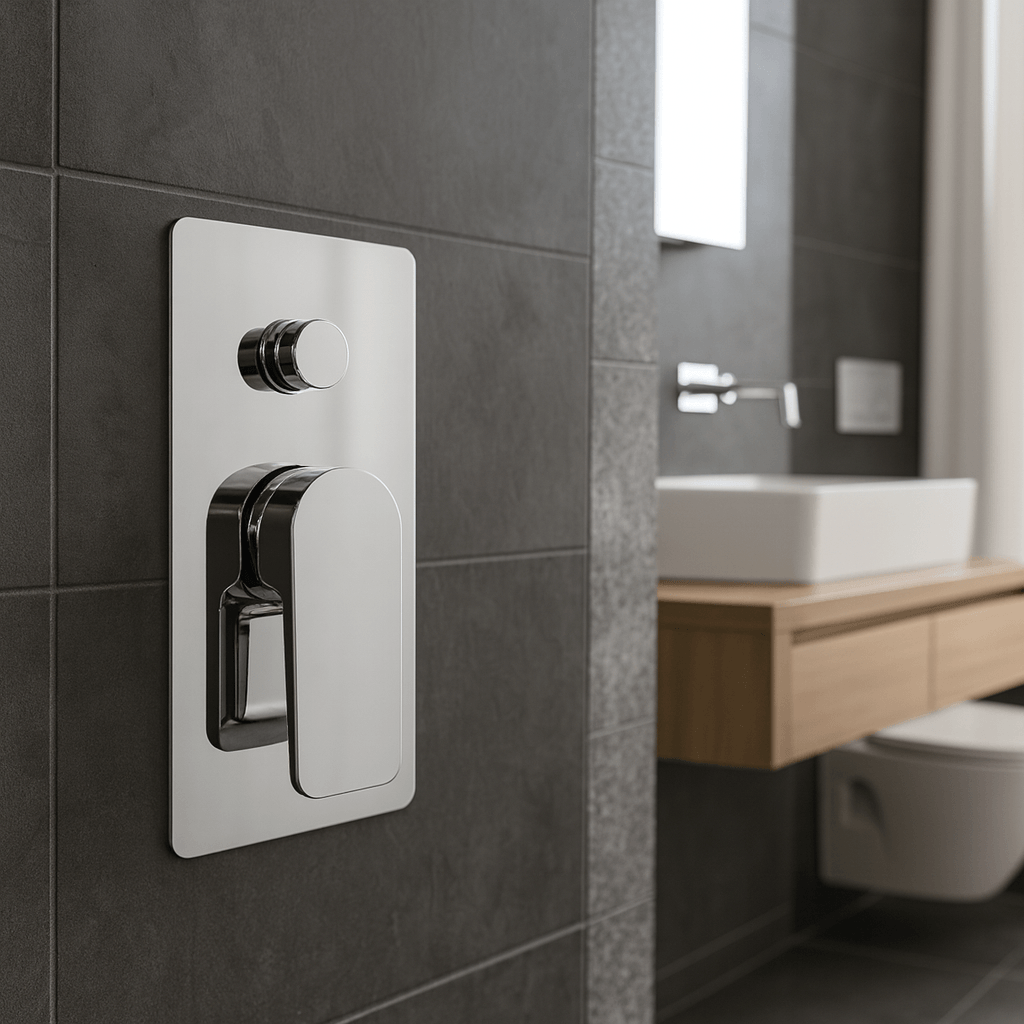 Baterie de cada si dus Remer Rubinetterie Infinity I09, incastrata, monocomanda, cada/dus, cartus ceramic, crom, alama — imaginea 3