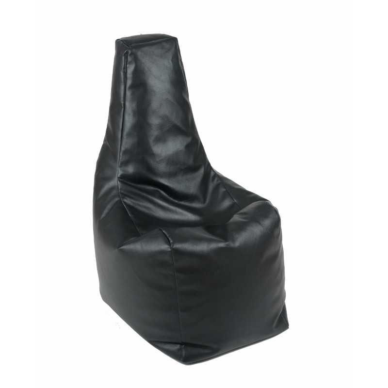 Fotoliu tip Fotoliu Sunlounger, material piele ecologica, Negru — imaginea 4