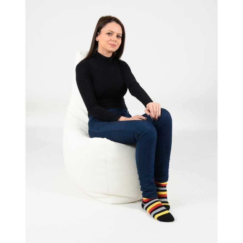 Fotoliu tip Fotoliu Sunlounger, material piele ecologica, Alb — imaginea 2