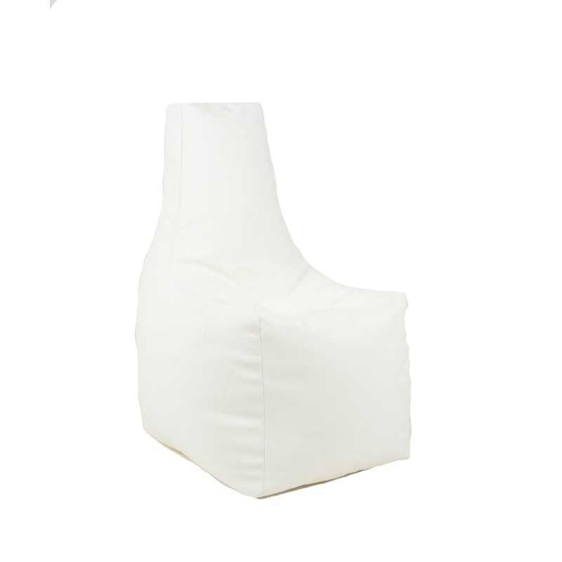 Fotoliu tip Fotoliu Sunlounger, material piele ecologica, Alb — imaginea 3