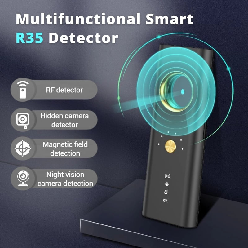Detector de camere, localizatoare GPS si microfoane spion iUni R35, Frecventa 1-6500 MHz - imagine 3