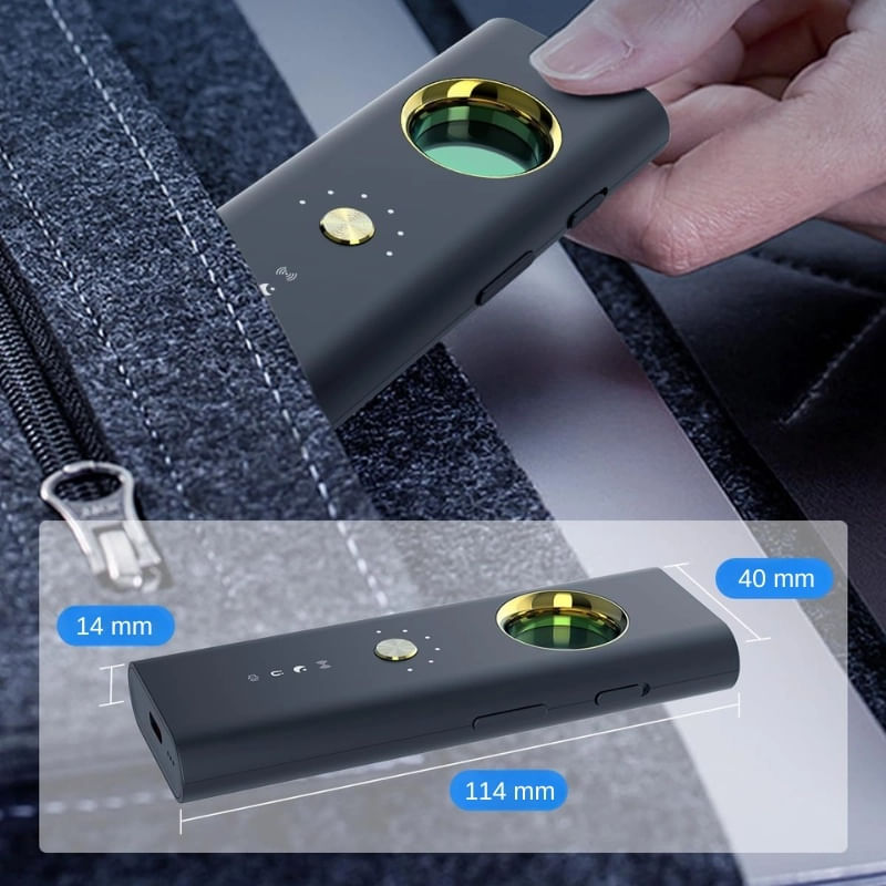 Detector de camere, localizatoare GPS si microfoane spion iUni R35, Frecventa 1-6500 MHz - imagine 8