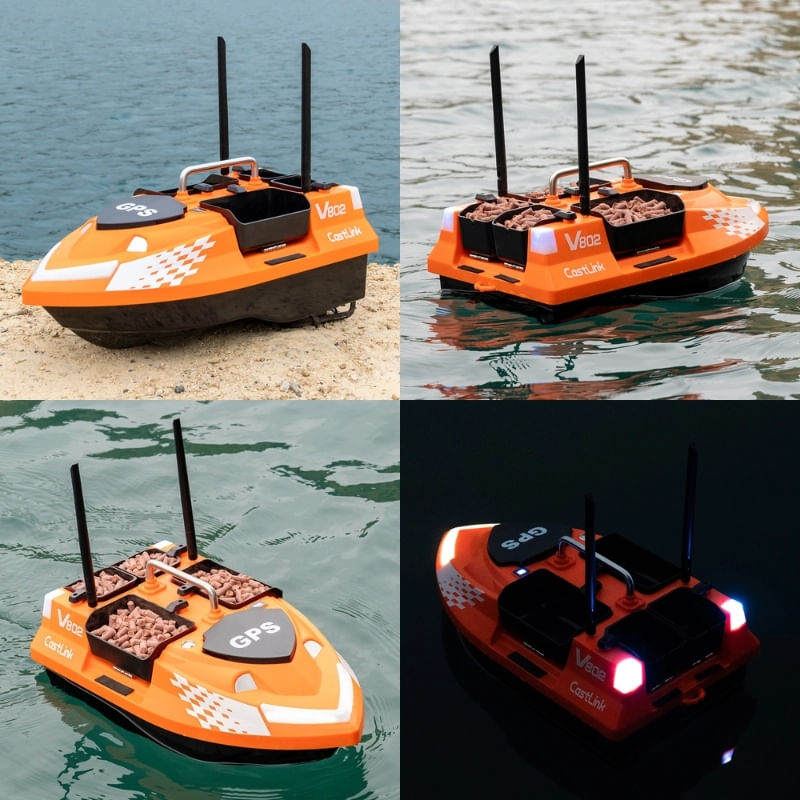 Barca Plantat, Nadit si Momit iUni V802 PRO, GPS, 2 Baterii 12000mAh, 4 cuve, 3kg, 500m, 15km/h, Telecomanda 2.4GHz