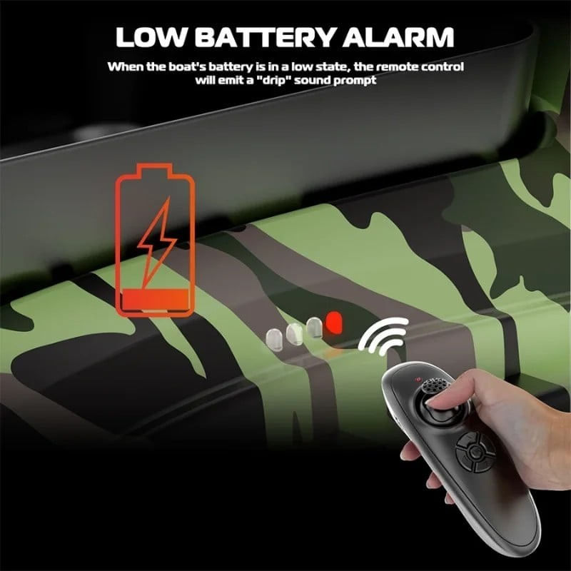 Barca Plantat, Nadit si Momit iUni V050, 500m, 2kg, 18000mAh, 10km/h, Telecomanda 2.4GHz, Army - imagine 5