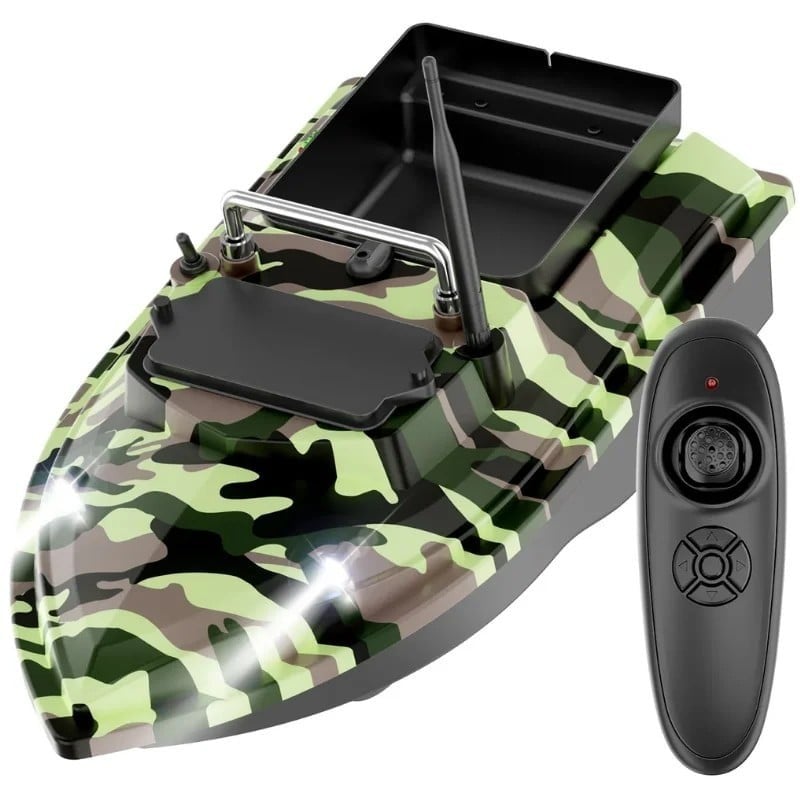 Barca Plantat, Nadit si Momit iUni V050, 500m, 2kg, 18000mAh, 10km/h, Telecomanda 2.4GHz, Army - imagine 6