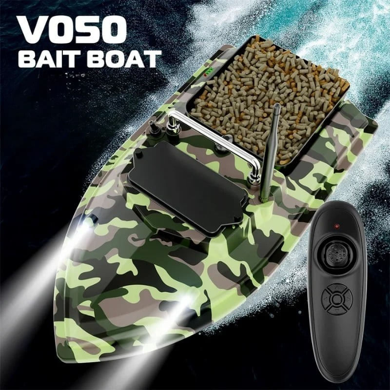 Barca Plantat, Nadit si Momit iUni V050, 500m, 2kg, 18000mAh, 10km/h, Telecomanda 2.4GHz, Army - imagine 10