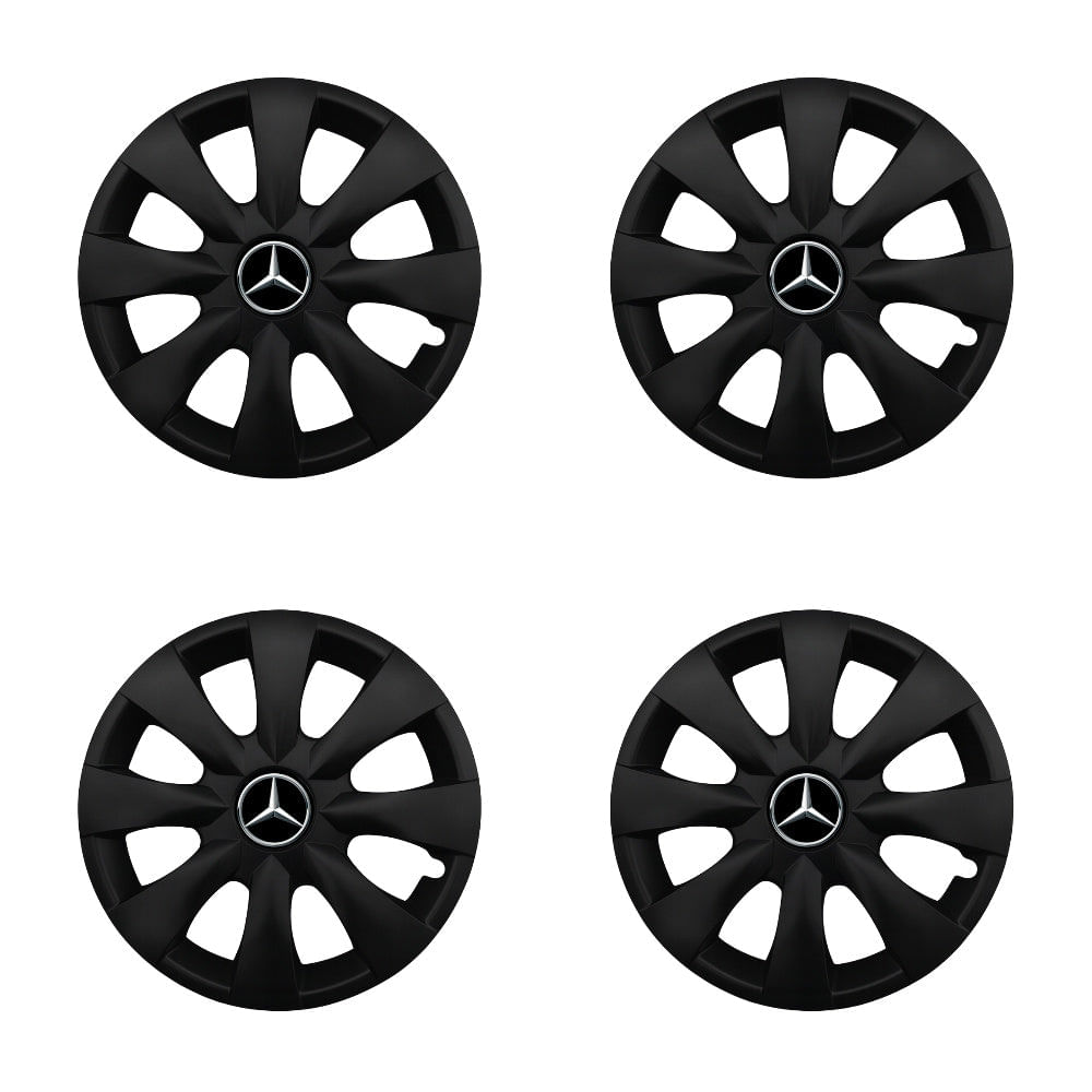 Set 4 capace roti potrivite jantelor de 15 inchi (R15) compatibile MERCEDES, Model - 316 Black Edition