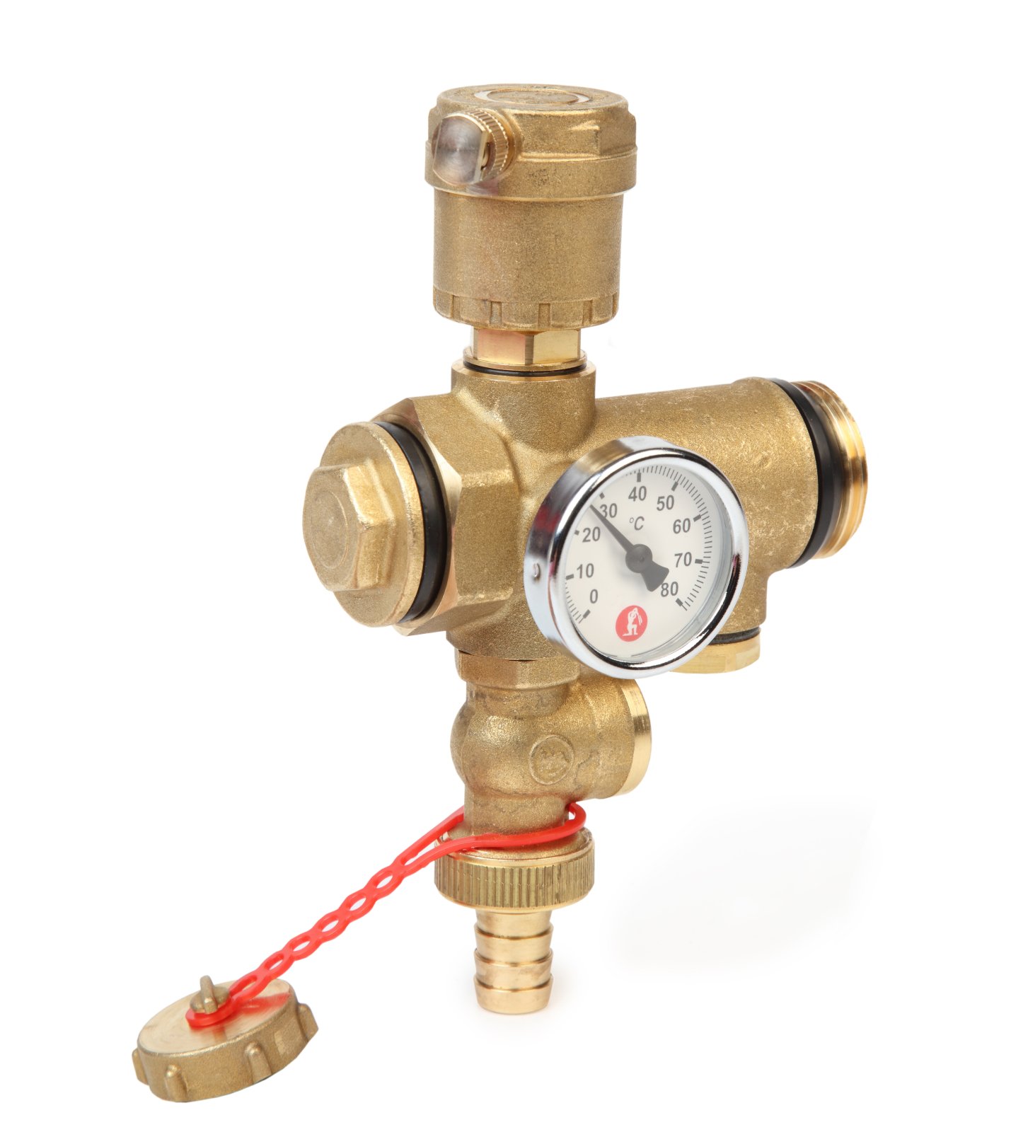 Grup intermediar Giacomini R554DY005, pentru distribuitor incalzire/racire, aerisitor automat, robinet de golire