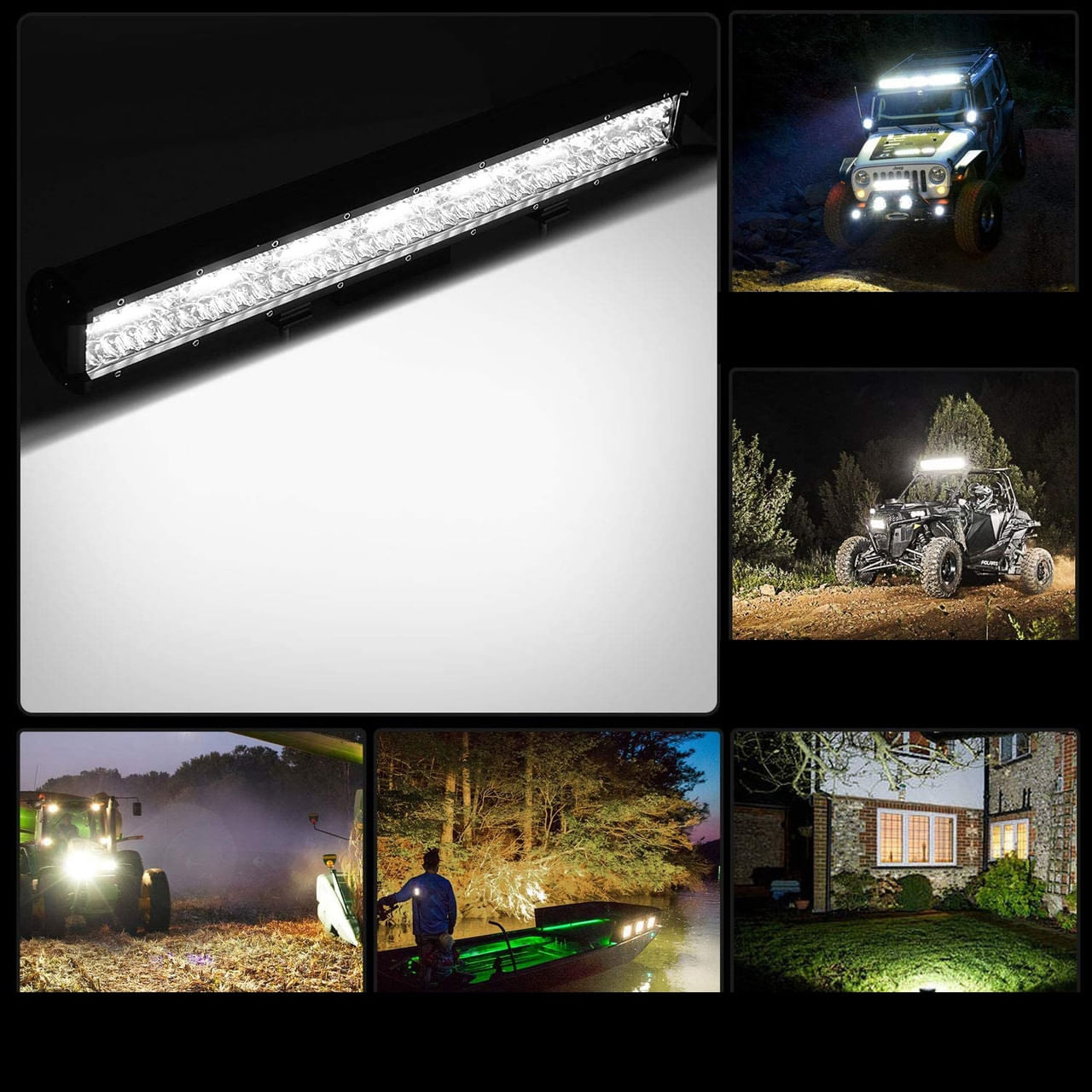 LED bar 420W/9-30V, 42000 lumeni, Combo, 51cm lungime, Alb — imaginea 6