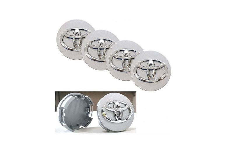 Set 4 Capace Jante Aliaj Toyota 62mm Argintiu