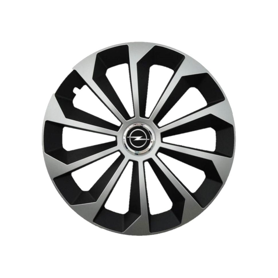Set 4 Capace Roti 16 inchi (R16) Fame Gri-Negru, Compatibile Cu Opel