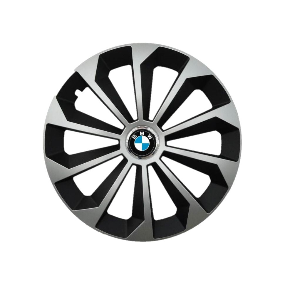 Set 4 Capace Roti 16 inchi (R16) Fame Gri-Negru, Compatibile Cu BMW