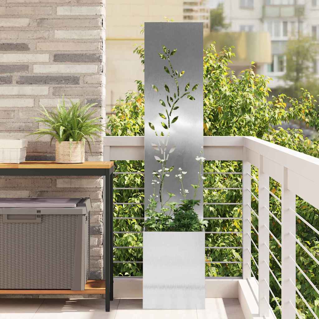 Ghiveci pentru gradina Floral Argintiu 32 x 140 cm — imaginea 2