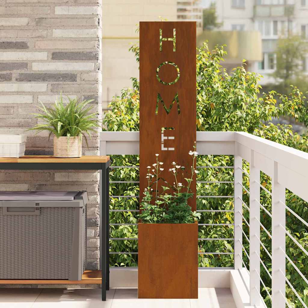 Ghiveci pentru gradina Traforaj Ruginit 32 x 140 cm — imaginea 2