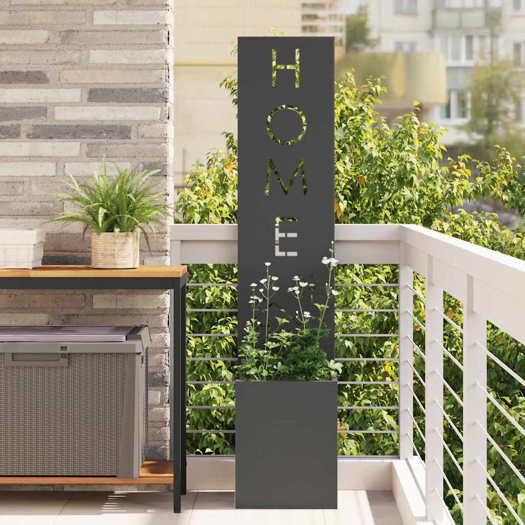 Ghiveci pentru gradina Traforaj Negru 32 x 140 cm — imaginea 2