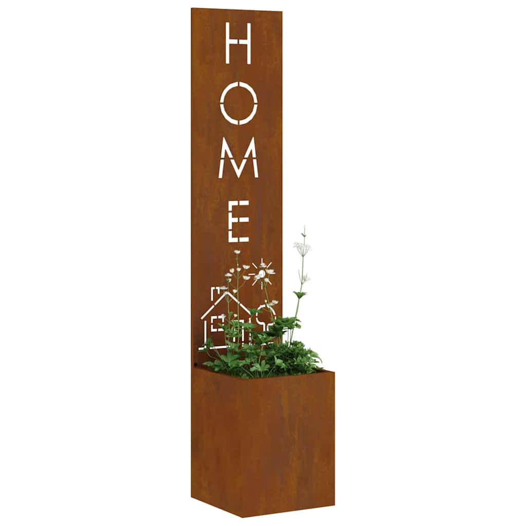 Ghiveci pentru gradina Traforaj Ruginit 32 x 140 cm — imaginea 3