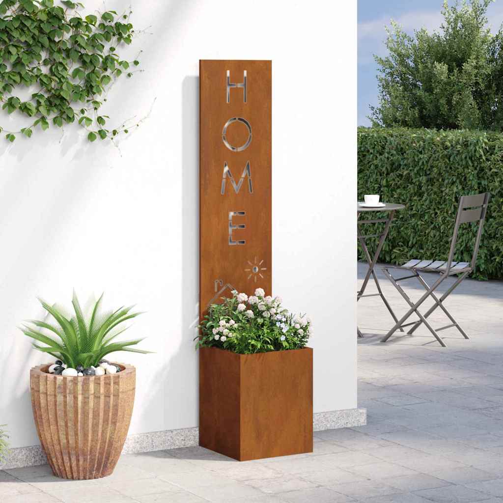 Ghiveci pentru gradina Traforaj Ruginit 32 x 140 cm — imaginea 4