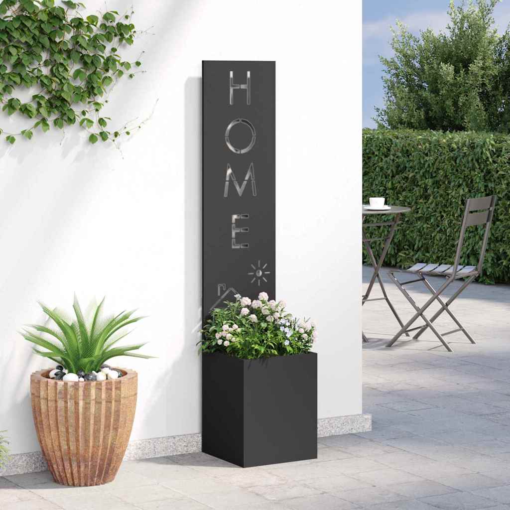 Ghiveci pentru gradina Traforaj Negru 32 x 140 cm — imaginea 5