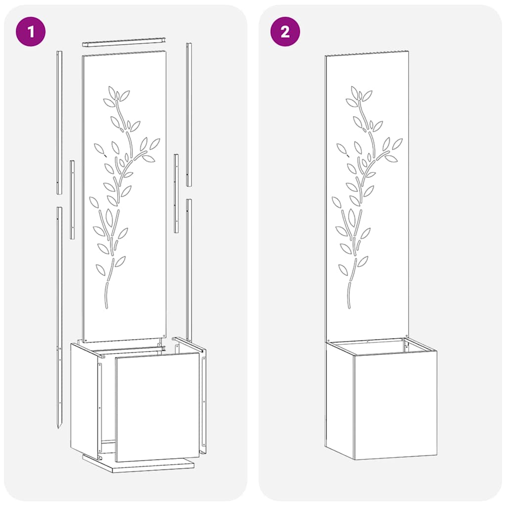 Ghiveci pentru gradina Floral Alb 32 x 140 cm — imaginea 10