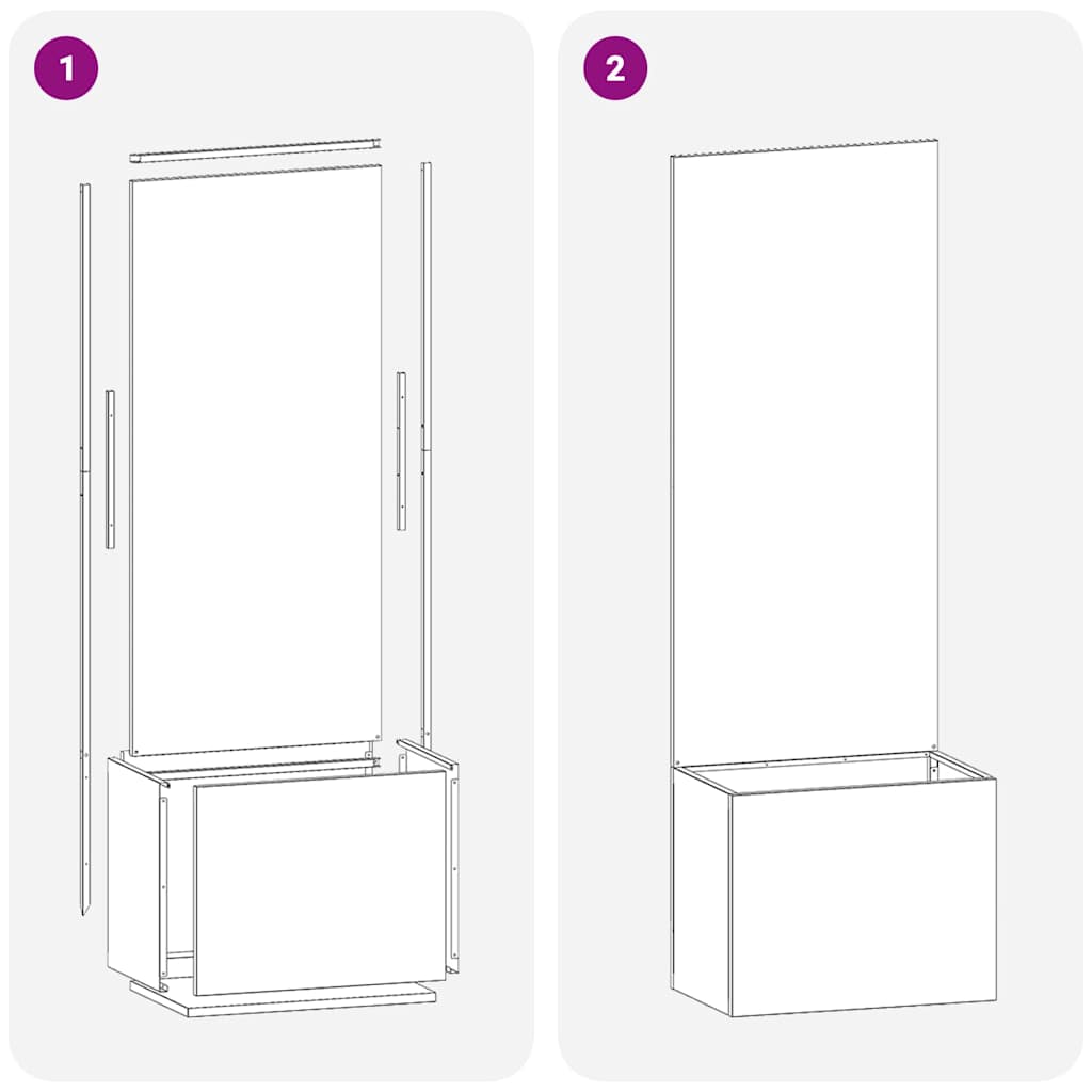 Ghiveci pentru gradina Traforaj Ruginit 50 x 140 cm — imaginea 11