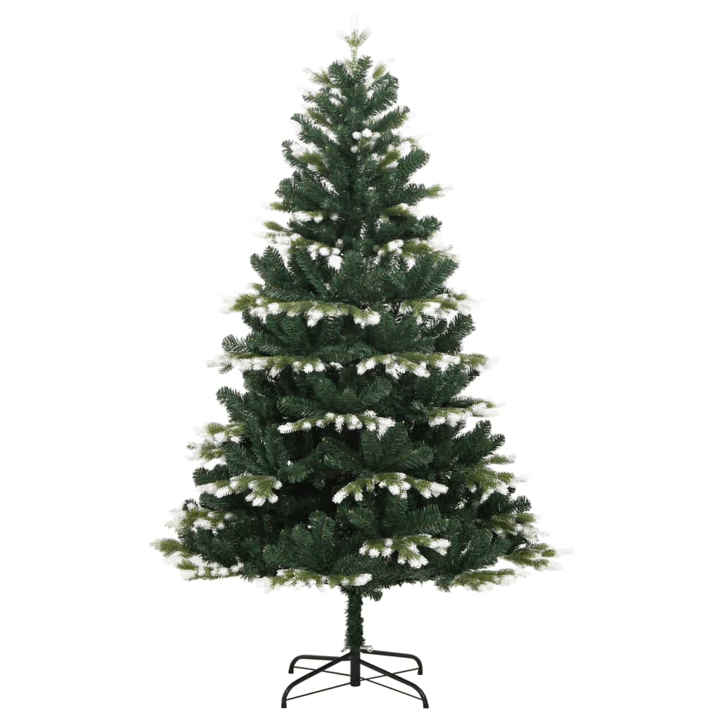 Brad de Craciun artificial cu balamale si zapada, 120 cm