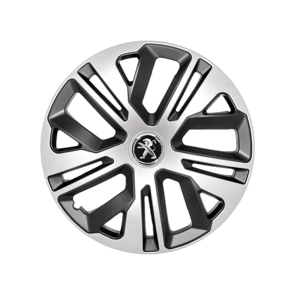 Set 4 Capace Roti 15 Inchi (R15) Raven Gri-Negru, Compatibile Cu Peugeot