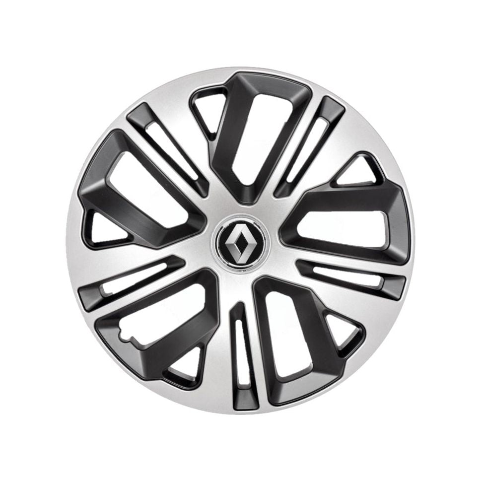 Set 4 Capace Roti 15 Inchi (R15) Raven Gri-Negru, Compatibile Cu Renault