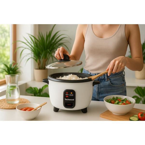 Oala de fiert orez Techwood TCR-256, 2.5L, 850W, bol detasabil
