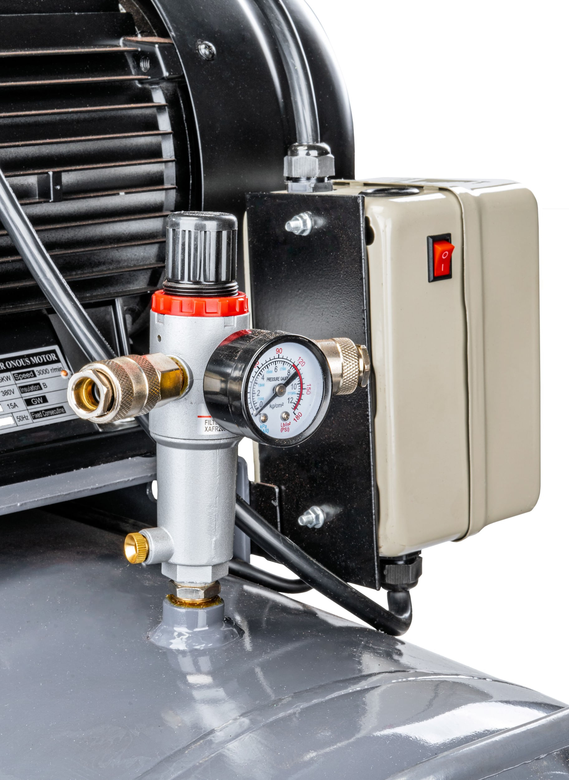 Compresor aer de 300l, PM-KO-300T-400V 10CP 1200L/min 300L 8 bar – Profesional si puternic — imaginea 2