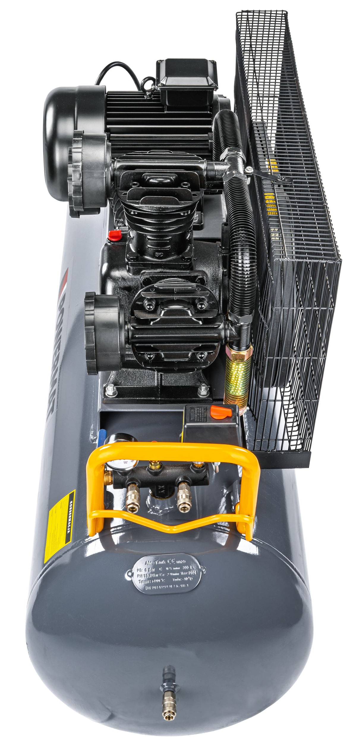 Compresor aer de 300l, PM-KO-300T-400V 10CP 1200L/min 300L 8 bar – Profesional si puternic — imaginea 9