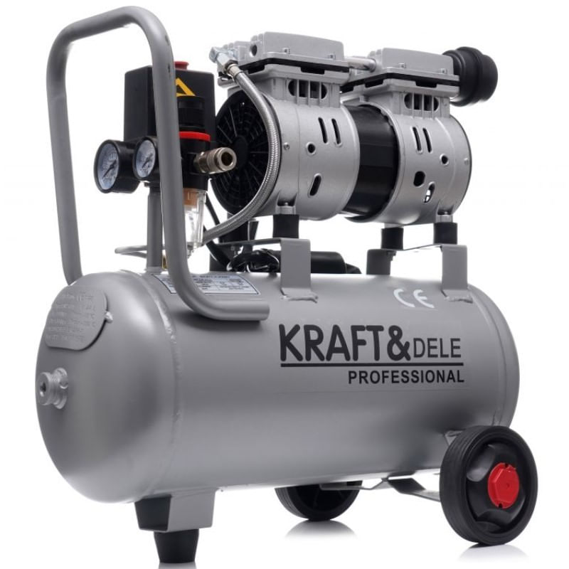 Compresor silentios fara ulei, Kraft&Dele KD1395, 1200W, 24L — imaginea 2