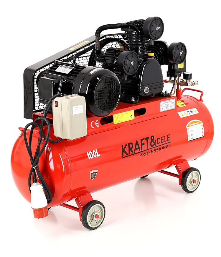 Compresor de ulei 100L 3 Pistoane 400V, Kraft&Dele, KD405 — imaginea 8