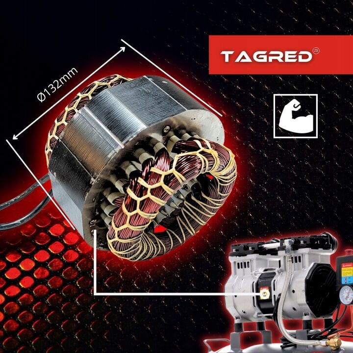 Compresor aer 100l, Seria Pro-Line, 4 pistoane, 8 bari, 5,4 cp, 285l/min, TA3387 — imaginea 8