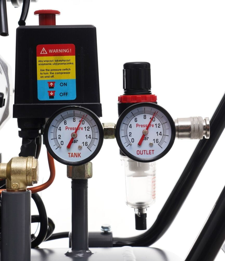 Compresor aer 100l, Seria Pro-Line, 4 pistoane, 8 bari, 5,4 cp, 285l/min, TA3387 — imaginea 13