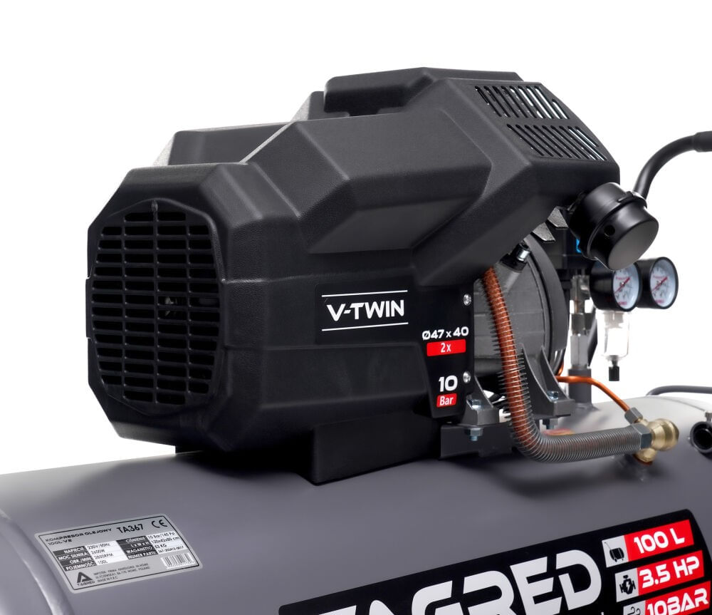 Compresor aer cu ulei, Tagred, 100l, 10bari, 3.5Kw, Ta367 — imaginea 9