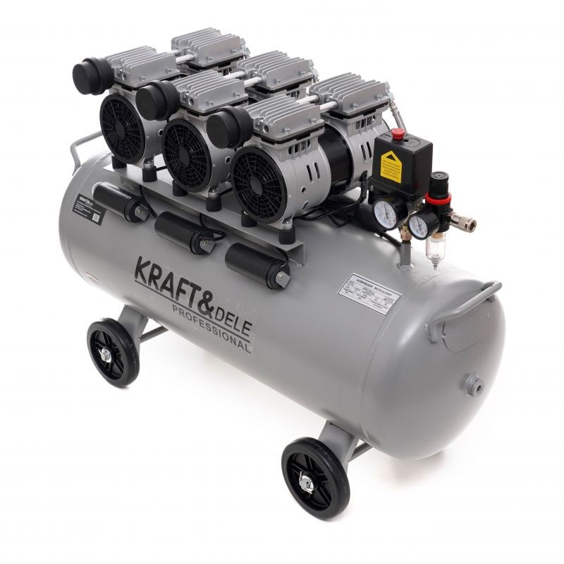 Compresor aer 100L fara ulei, Kraft&Dele KD1397, 3x1500W
