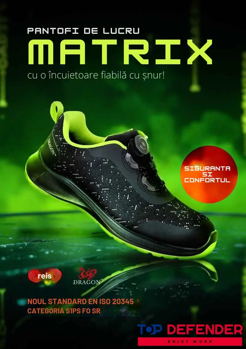 Pantofi de lucru Safe Matrix, S1PS FO SR, compozit, antiderapanti Verde — imaginea 4