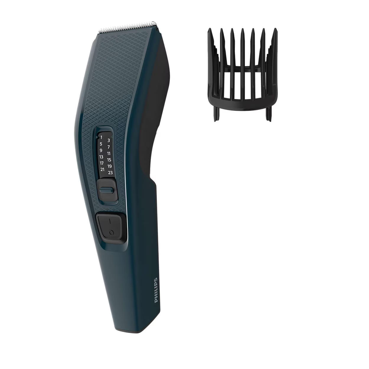 Aparat de tuns PHILIPS Seria 3000 HC3505/15, 13 setari de lungime, utilizare cu fir, lame din otel inoxidabil, Albastru - imagine 4