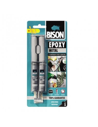 Adeziv bicomponent cu aspect metalic Bison Epoxy Metal 2x12ml
