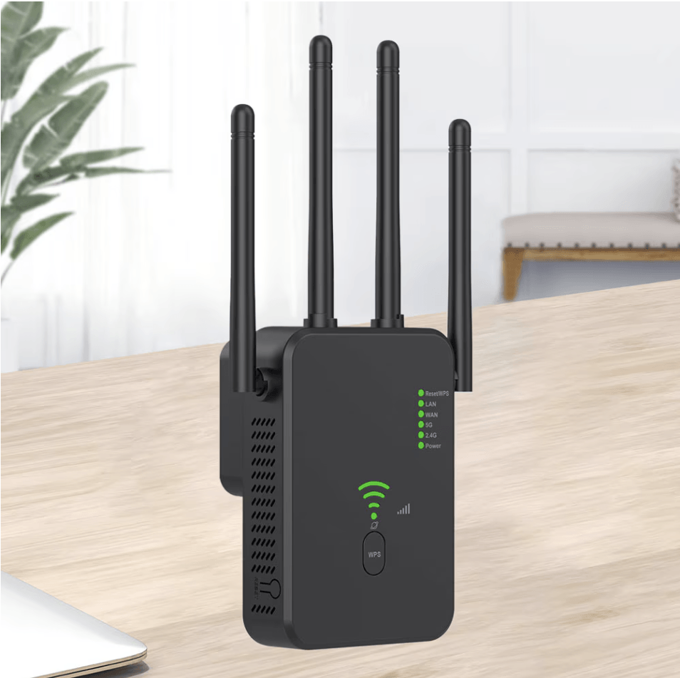 Amplificator Semnal WiFi N2L Store®, Range Extender 1200M, Dual Band 2.4G/5G, 3 Moduri (Repeater/Router/AP), 4 Antene - imagine 4