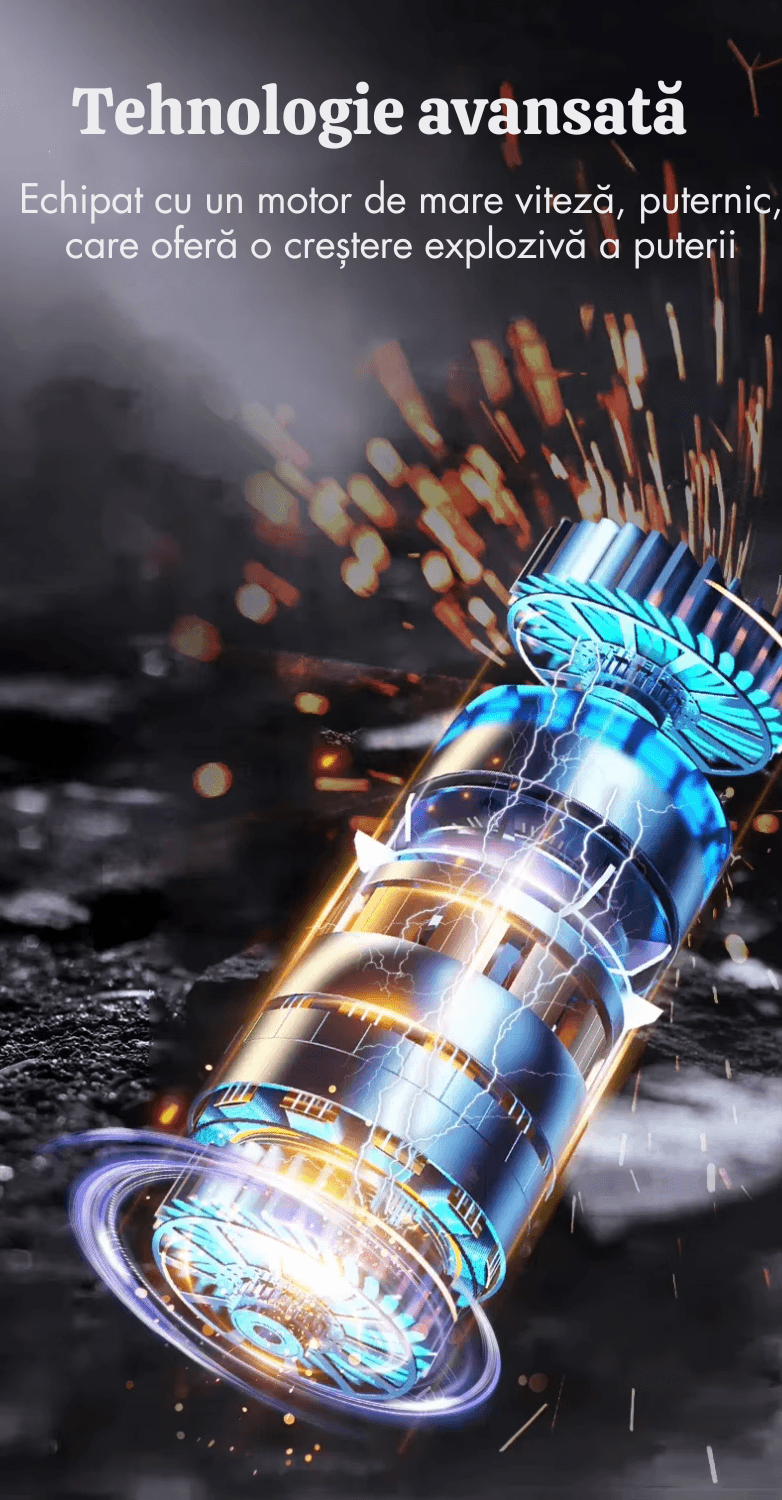 Aspirator Auto Wireless 4 in 1 N2L Store®, 10000 PA, Motor Brushless, 50000 RPM, Suflare/Vacuum, HEPA