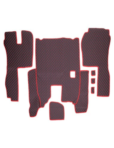 Set Covorase Piele Ecologica Truck Umbrella Pentru Scania Seria R 380-420 2005-2016,Cutie Manuala, Negru