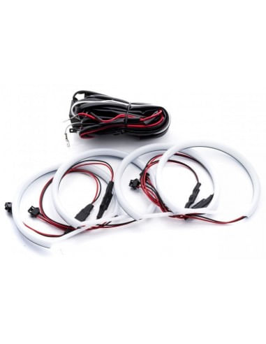 Kit Angel Eyes LED COTTON pentru BMW E46 2001-2005 cu Far ZKW cu lupa si cu xenon din fabrica 4x131mm