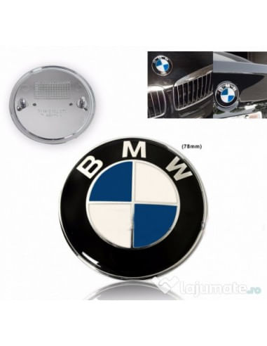 Emblema BMW pentru capota sau portbagaj 78 mm, Albastru - 1 | YEO