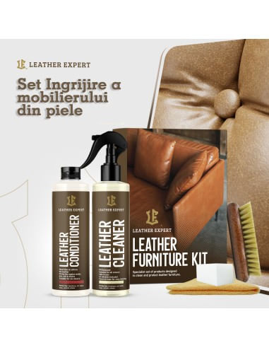 Set ingrijire a mobilierului din piele LEATHER EXPERT Furniture Kit, 2x250ml - imagine 3